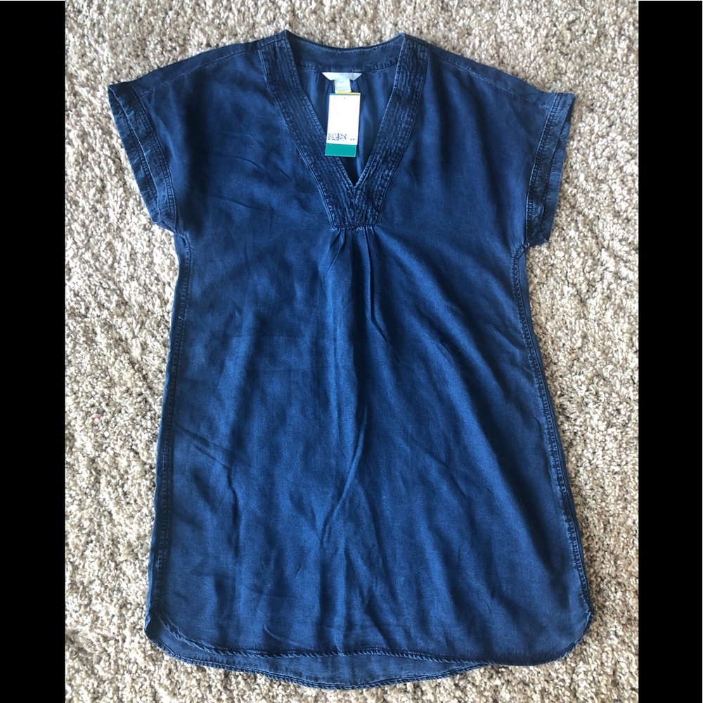 H&M dark chambray denim dress.